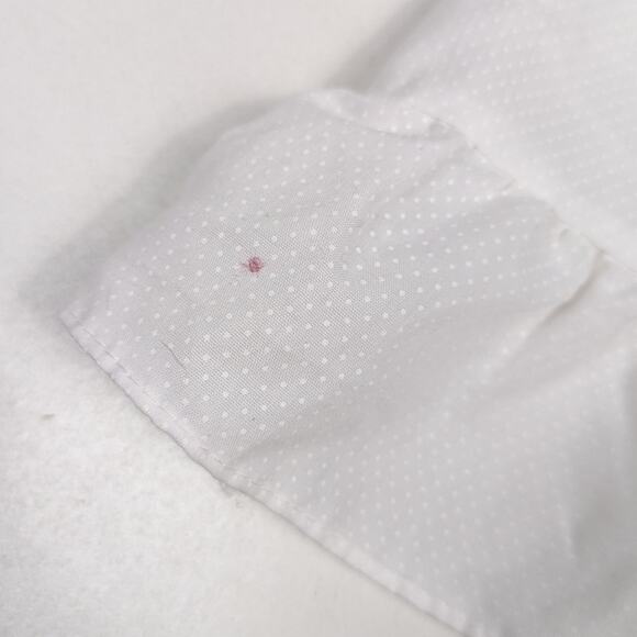 Vtg Evy White Polka Dot Layering Dress Girls Sz 4-5T Long Sleeve Pinafore - Picture 4 of 6